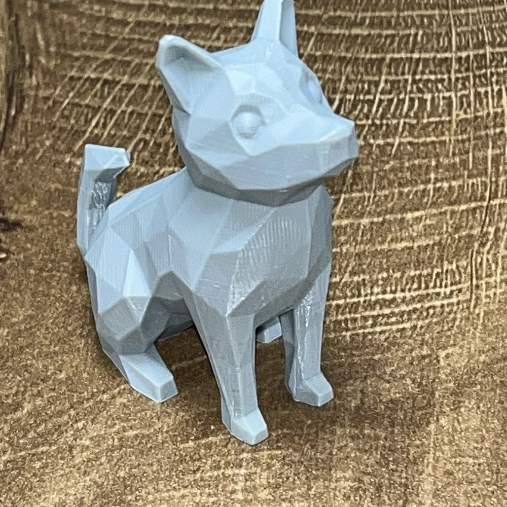 Poly‎ 3D Print Toy Fidget Statue Figurine Dog Sitting